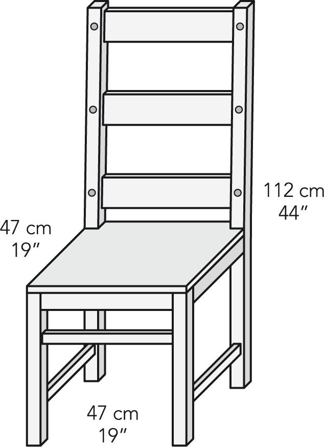 Silla “Mesón” con clavos asiento madera